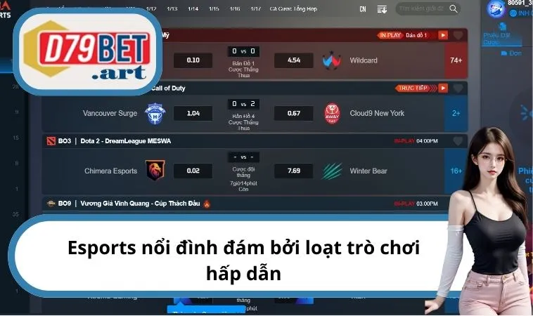 Esports nổi đình đám bởi loạt trò chơi hấp dẫn