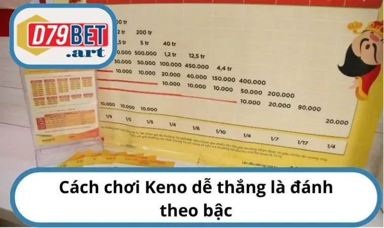 Cách chơi Keno dễ thắng là đánh theo bậc